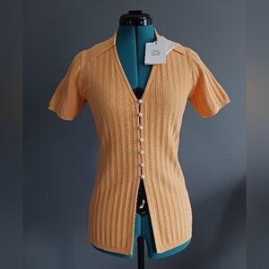 NWT SANDRO CLEMENTINE Apricot Cardigan Size 1
